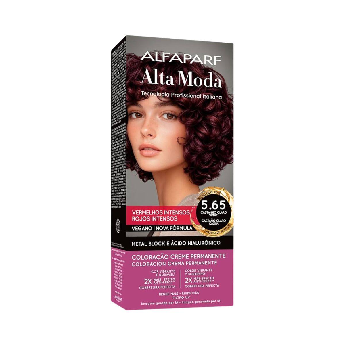 COLORAÇÃO ALFAPARF ALTA MODA 5.65 VINHO ESCURO MARSALA 150G