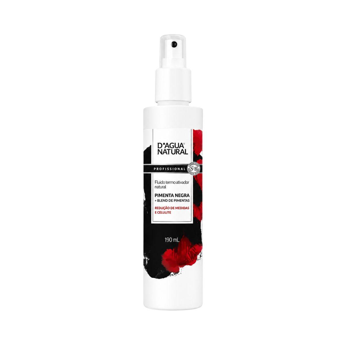 FLUÍDO TERMO ATIVADOR NATURAL PIMENTA NEGRA DÁGUA NATURAL  190ML