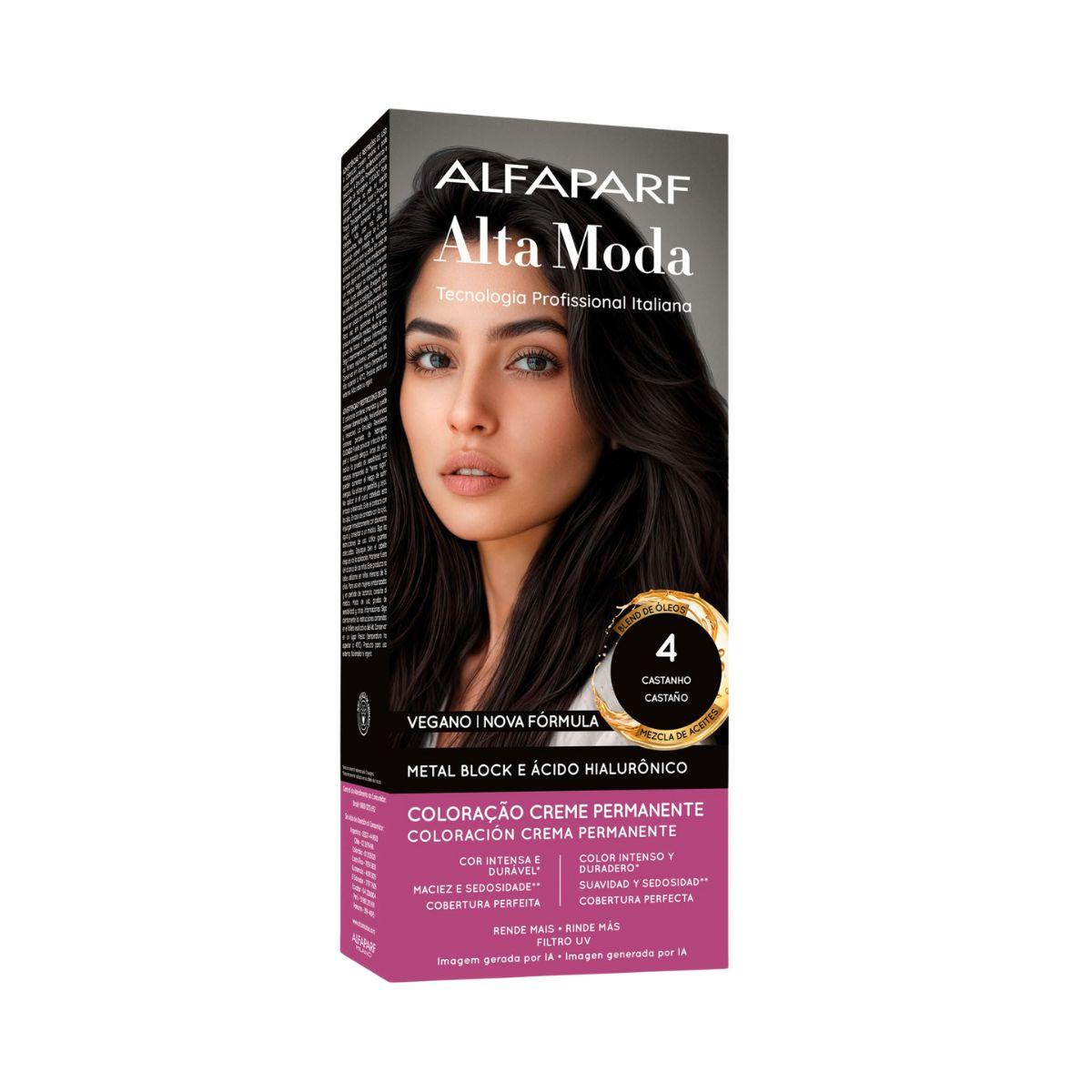 COLORAÇÃO ALFAPARF ALTA MODA 4.0 CASTANHO MÉDIO 150G