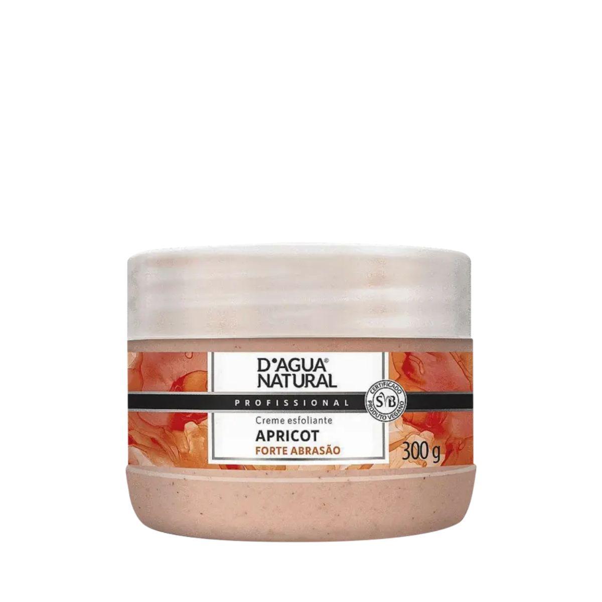 CREME ESFOLIANTE ÓLEO E SEMENTE DE APRICOT FORTE ABRASÃO DÁGUA NATURAL 300G