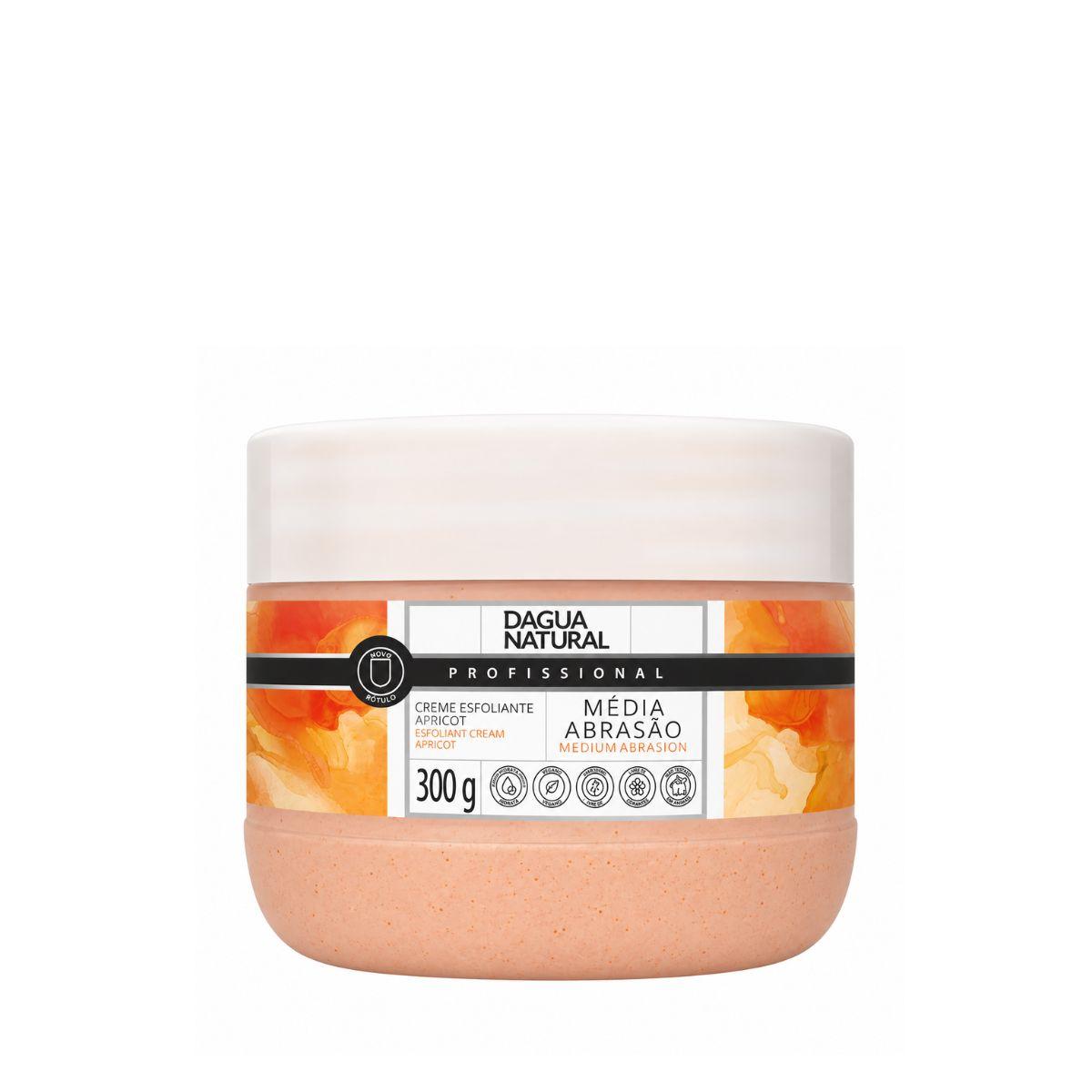 CREME ESFOLIANTE ÓLEO E SEMENTE DE APRICOT MÉDIA ABRASÃO DÁGUA NATURAL 300G