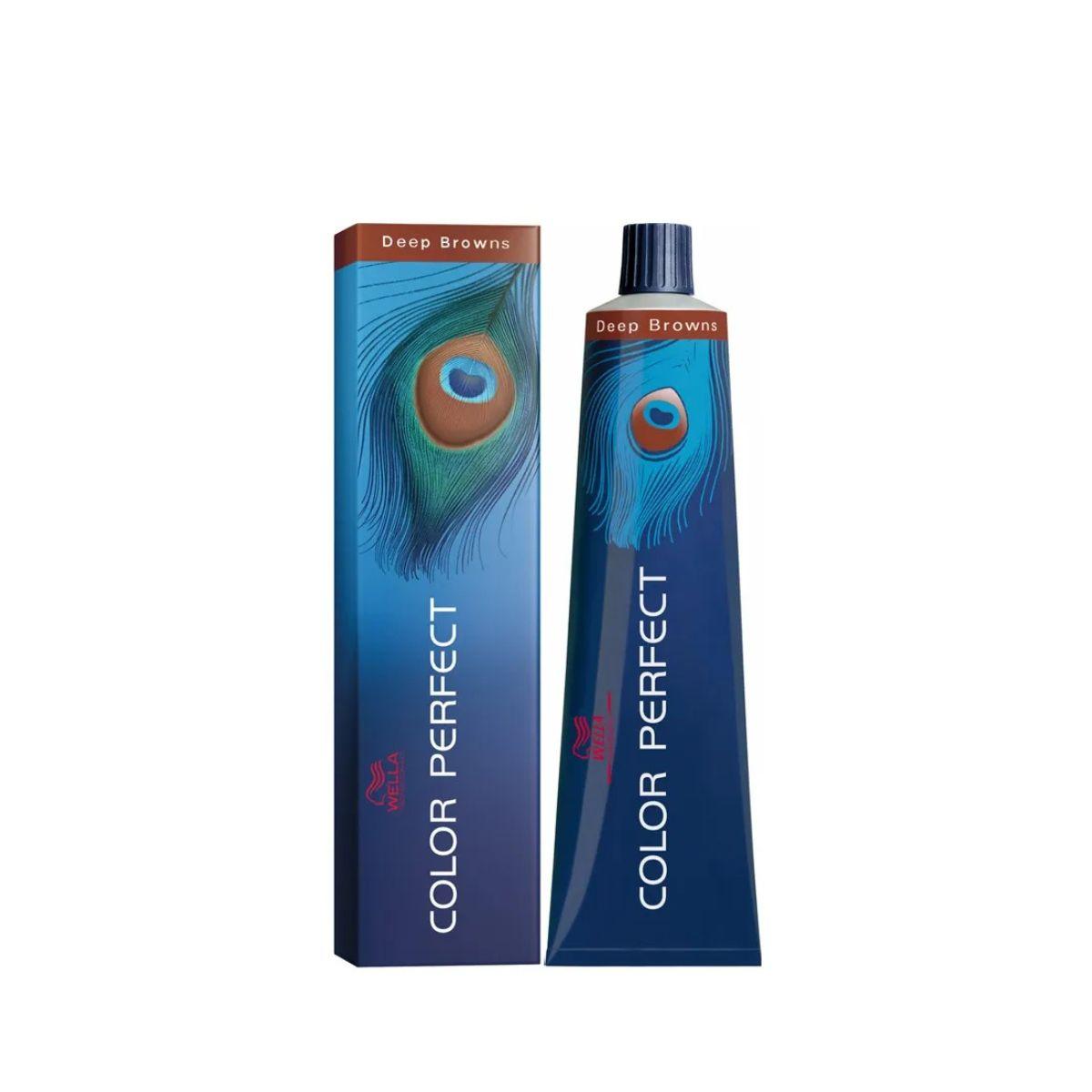 COLORAÇÃO COLOR PERFECT 5.77 CASTANHO CLARO MARROM INTENSO WELLA PROFESSIONALS