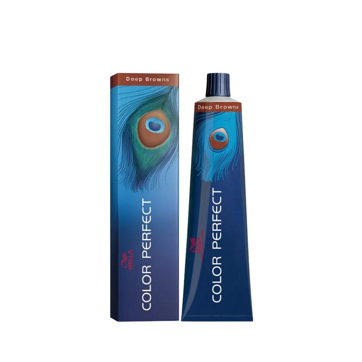 COLORAÇÃO COLOR PERFECT 6/77 LOURO ESCURO MARROM INTENSO WELLA PROFISSIONALS 60G