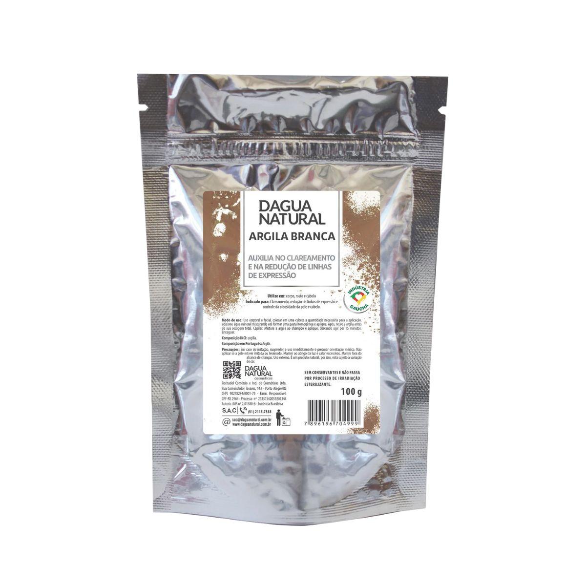ARGILA BRANCA SACHE D'AGUA NATURAL 100G