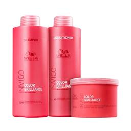 KIT WELLA PROFISSIONALS INVIGO COLOR BRILHANCE SHAMPOO 1 LITRO + CONDICIONADOR 1