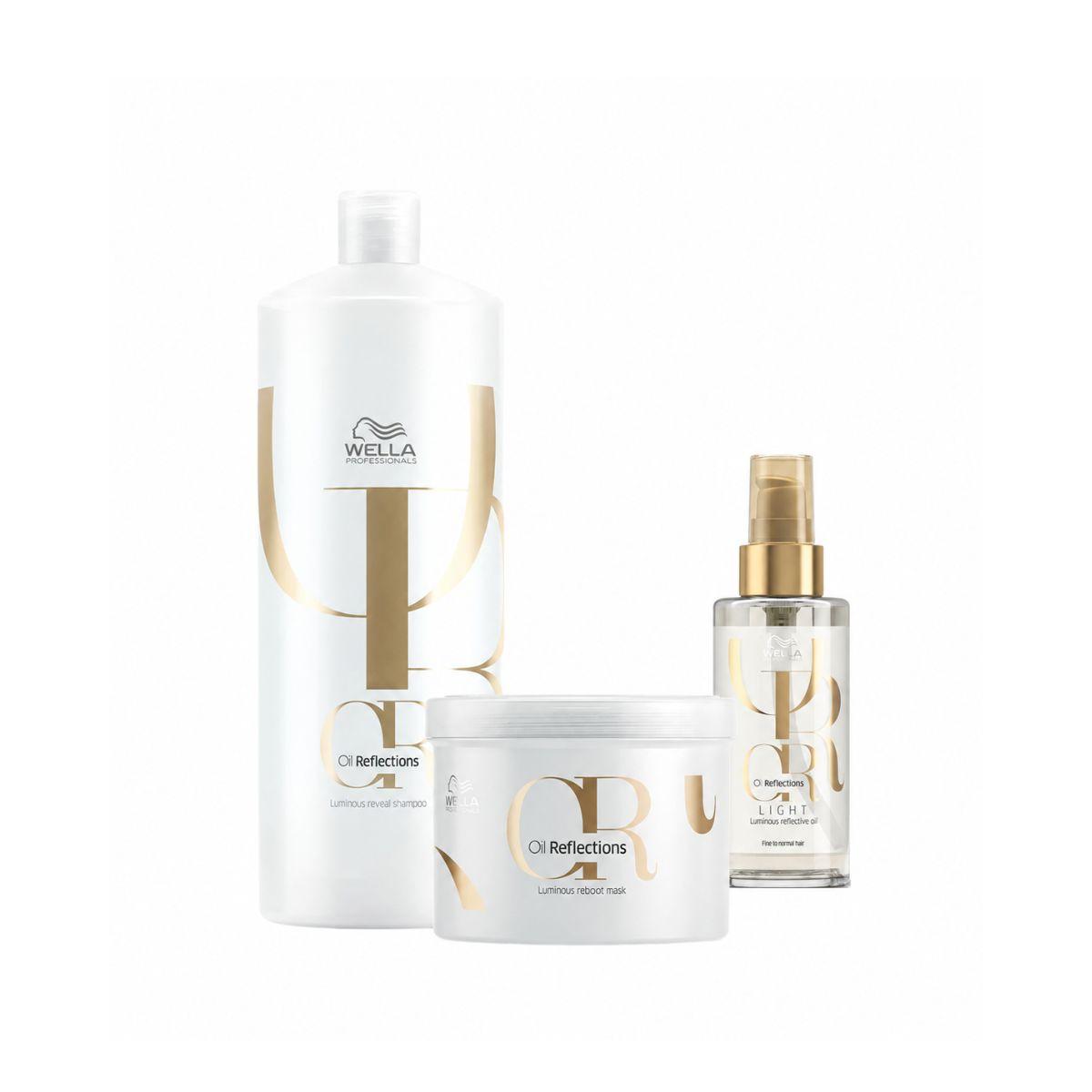 KIT WELLA PROFISSIONALS OIL REFLECTIONS LIGHT ( 3 PRODUTOS )