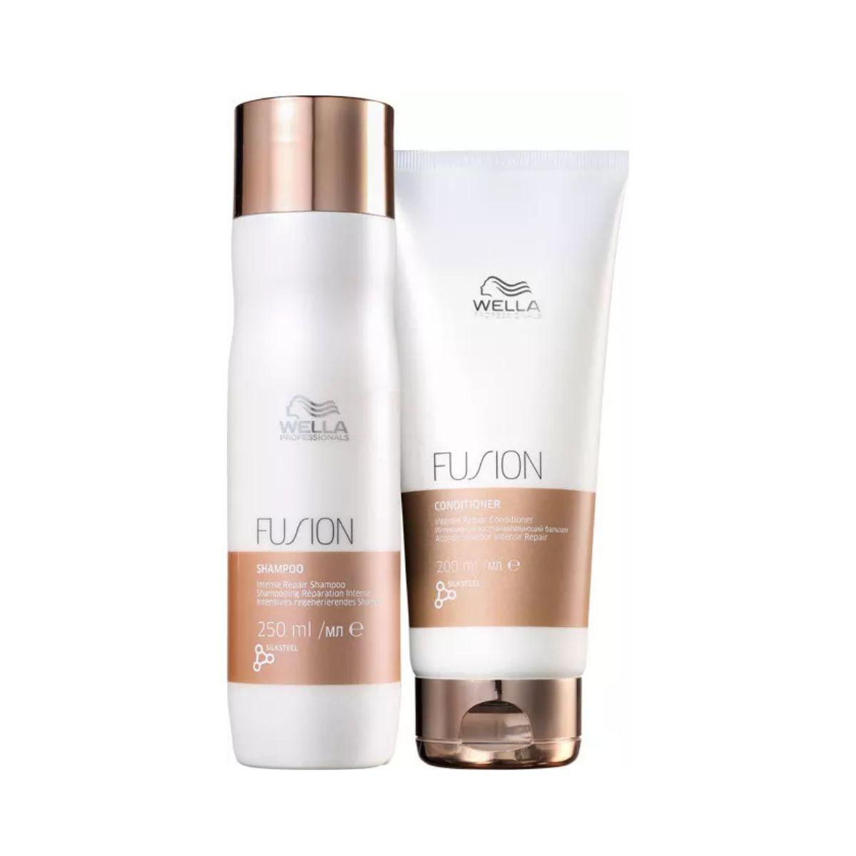 KIT WELLA PROFISSIONALS FUSION INTENSE REPAIR MÁSCARA + SHAMPOO 250ML