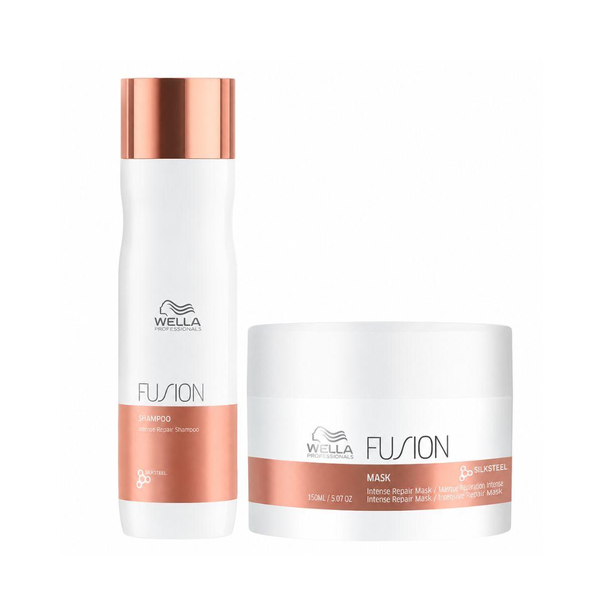 KIT WELLA PROFISSIONALS FUSION INTENSE REPAIR MÁSCARA + SHAMPOO 250ML