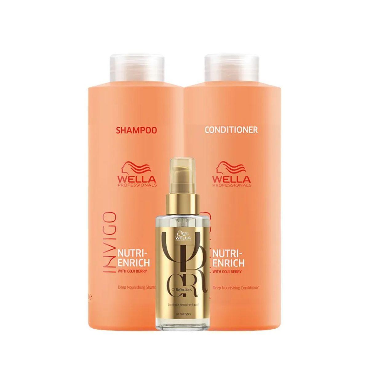 KIT WELLA PROFISSIONALS INVIGO NUTRI ENRICH SH+COND+OLEO ( 3 PRODUTOS )
