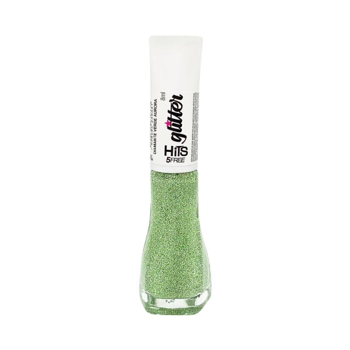 ESMALTE GLITTER DIAMANTE VERDE AURORA HITS