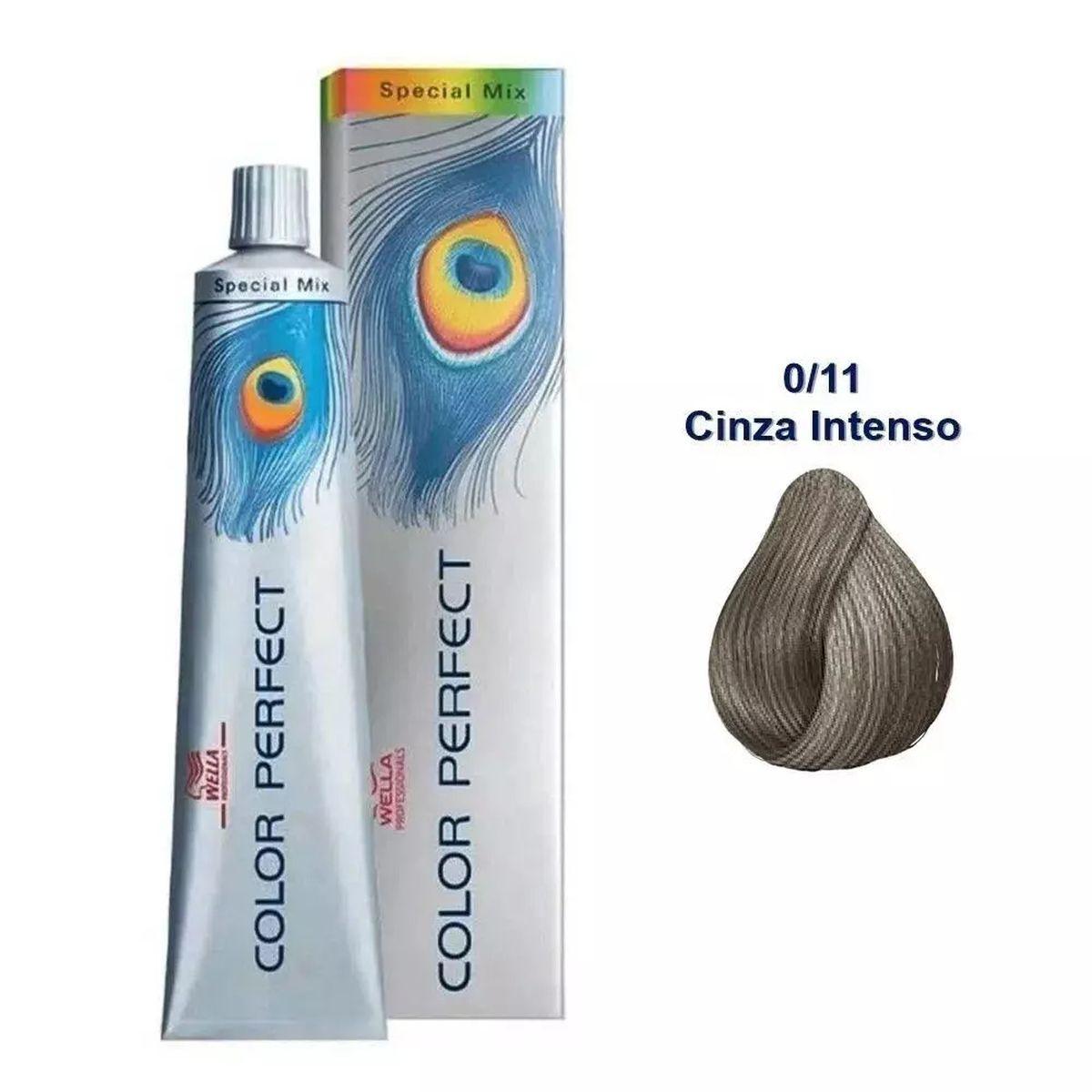 COLORAÇÃO COLOR PERFECT 0.11 CINZA INTENSO CINZA WELLA PROFISSIONALS 60G