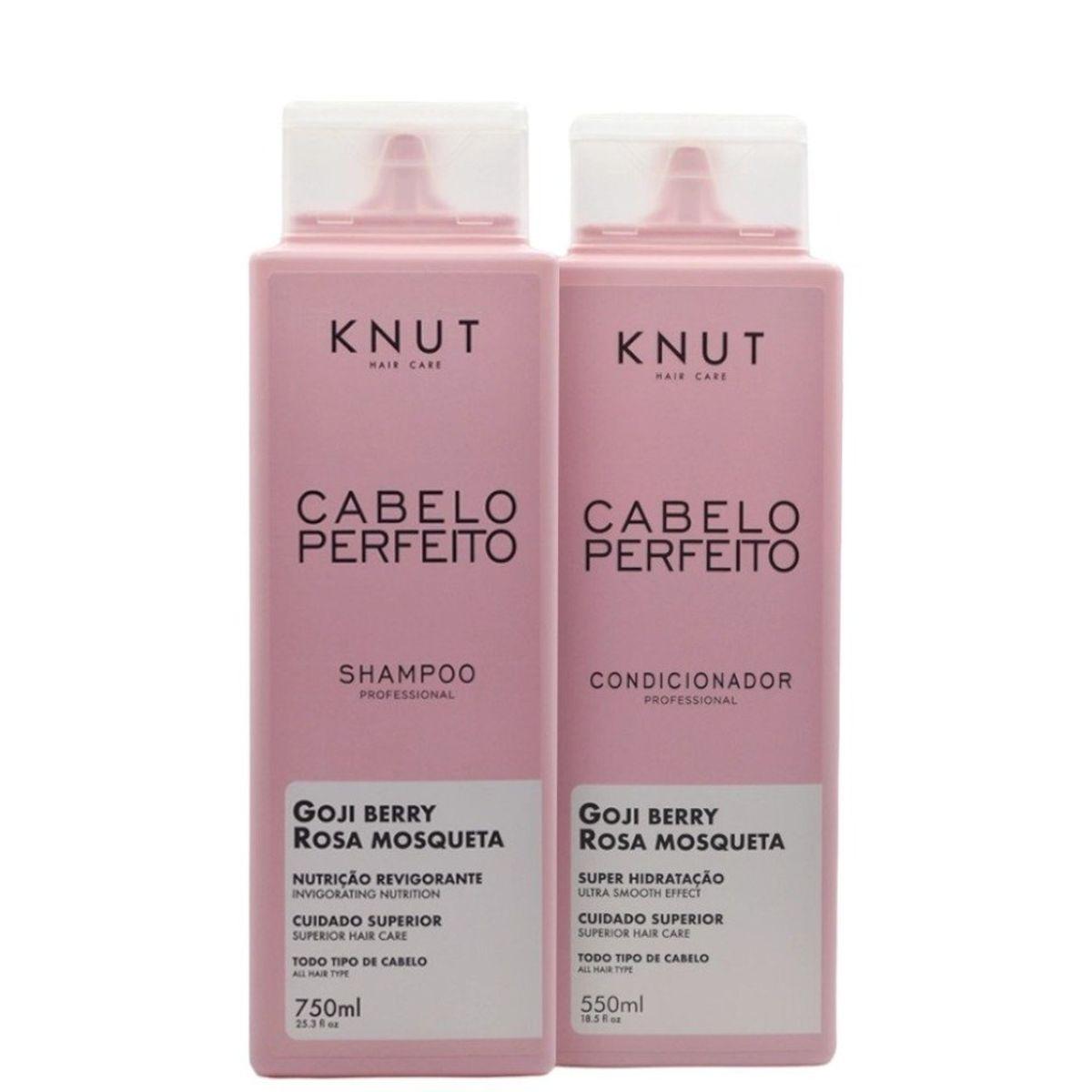 KIT SHAMPOO 750ML+CONDICIONADOR 500ML CABELO PERFEITO KNUT