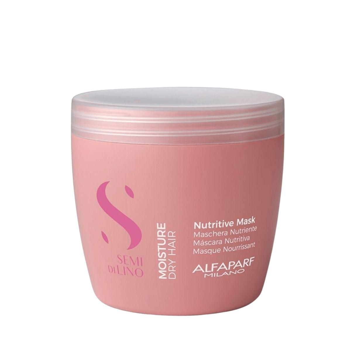 MÁSCARA CONDICIONADORA SEMI DI LINO NUTRITIVE MOISTURE DRY HAIR ALFAPARF 500ML