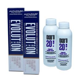 KIT ALFAPARF 5.32 CASTANHO CLARO DOURADO IRIS 2 COLORAO + 2 OX 20VOL