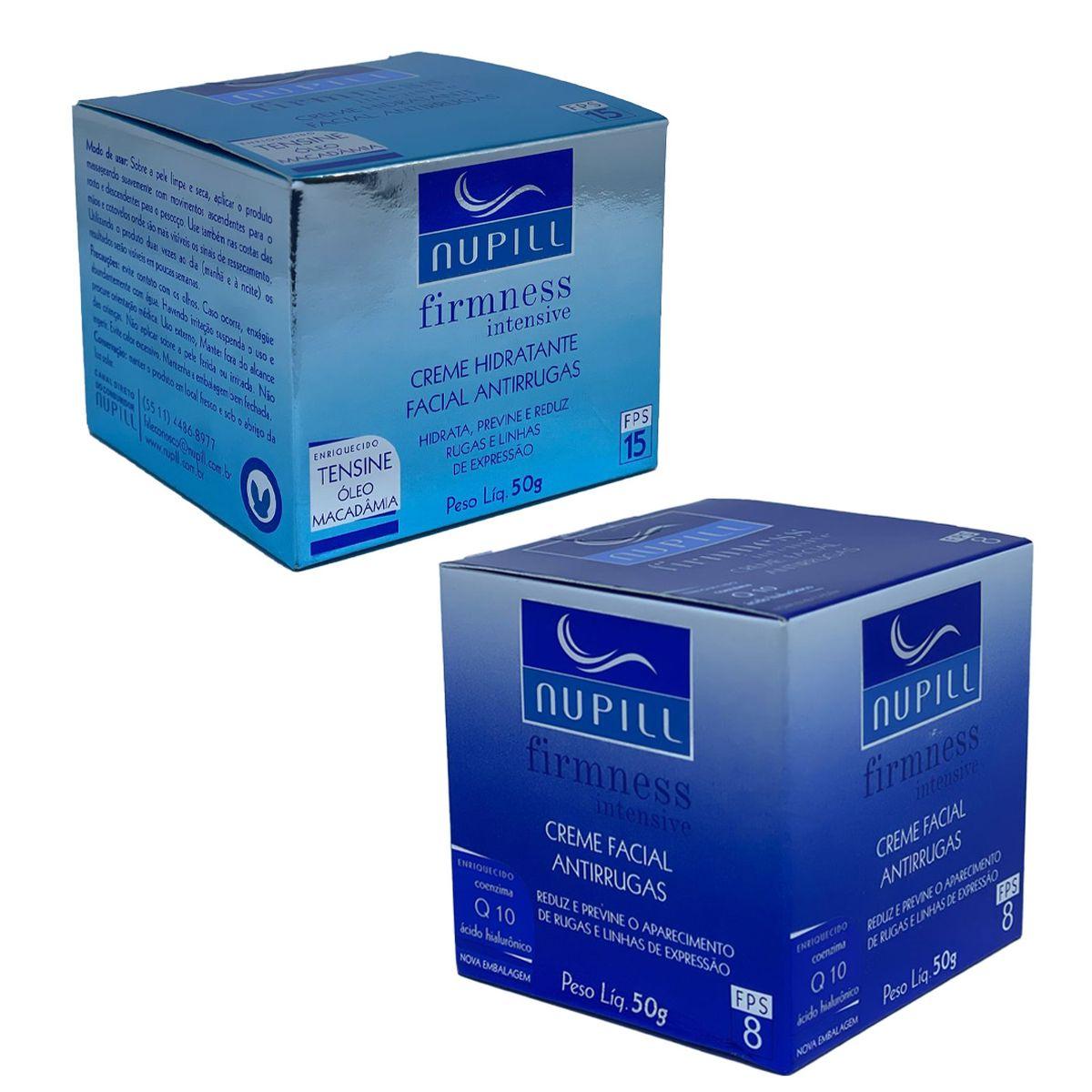 KIT NUPILL CREME FACIAL ANTIRRUGAS FPS 8 + CREME FACIAL ANTIRRUGAS FPS 15 50G