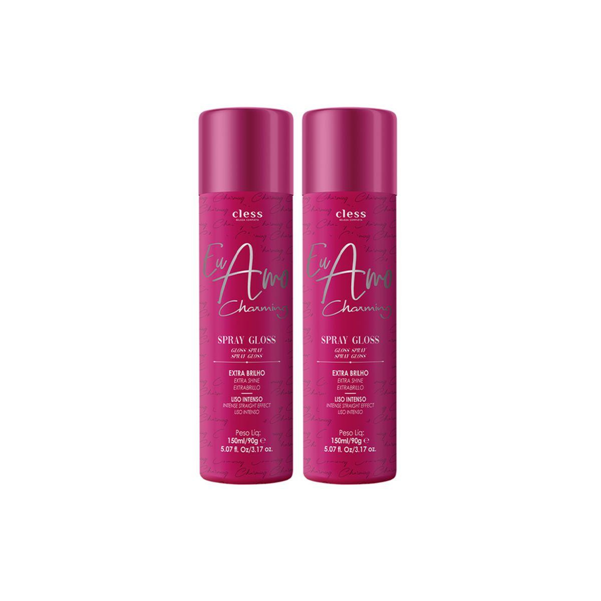 KIT C/2 SPRAY CHARMING BRILHO GLOSS 150ML