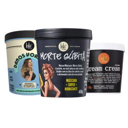 KIT LOLA COSMETICS MÁSCARAS ESPECIAIS - MORTE SÚBITA 450G + DREAM CREAM 200G + D