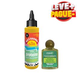 KIT LOLA COSMETICS PROTEÍNA ELA É CARIOCA 90ML + ÓLEO DE ARGAN MARROCOS PRIME 8M
