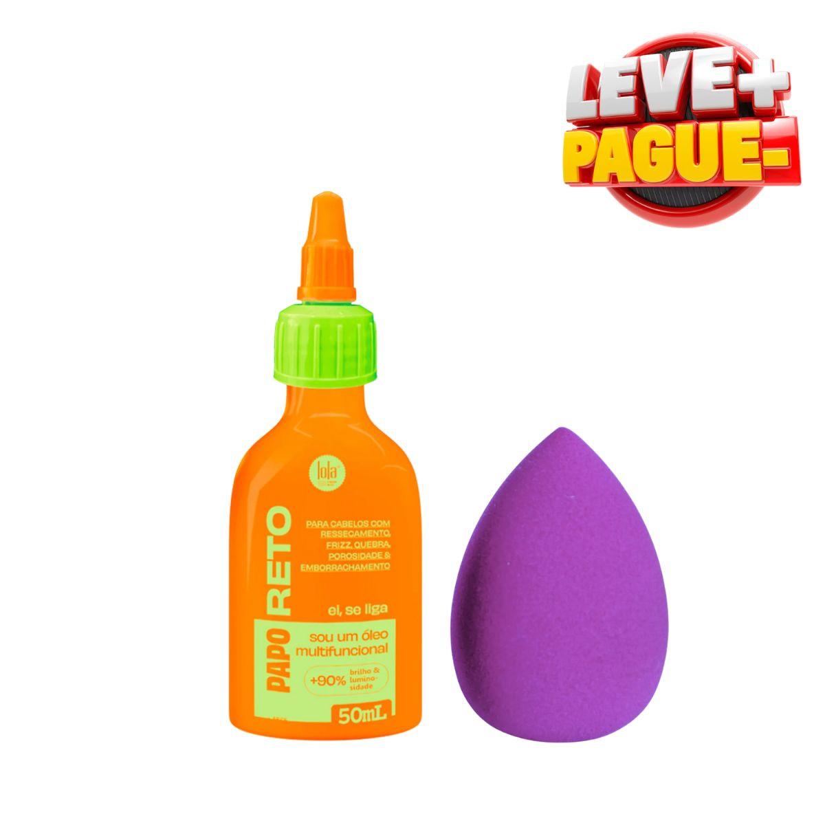 KIT LOLA COSMETICS ÓLEO PAPO RETO 50ML + ESPONJA PARA MAQUIAGEM