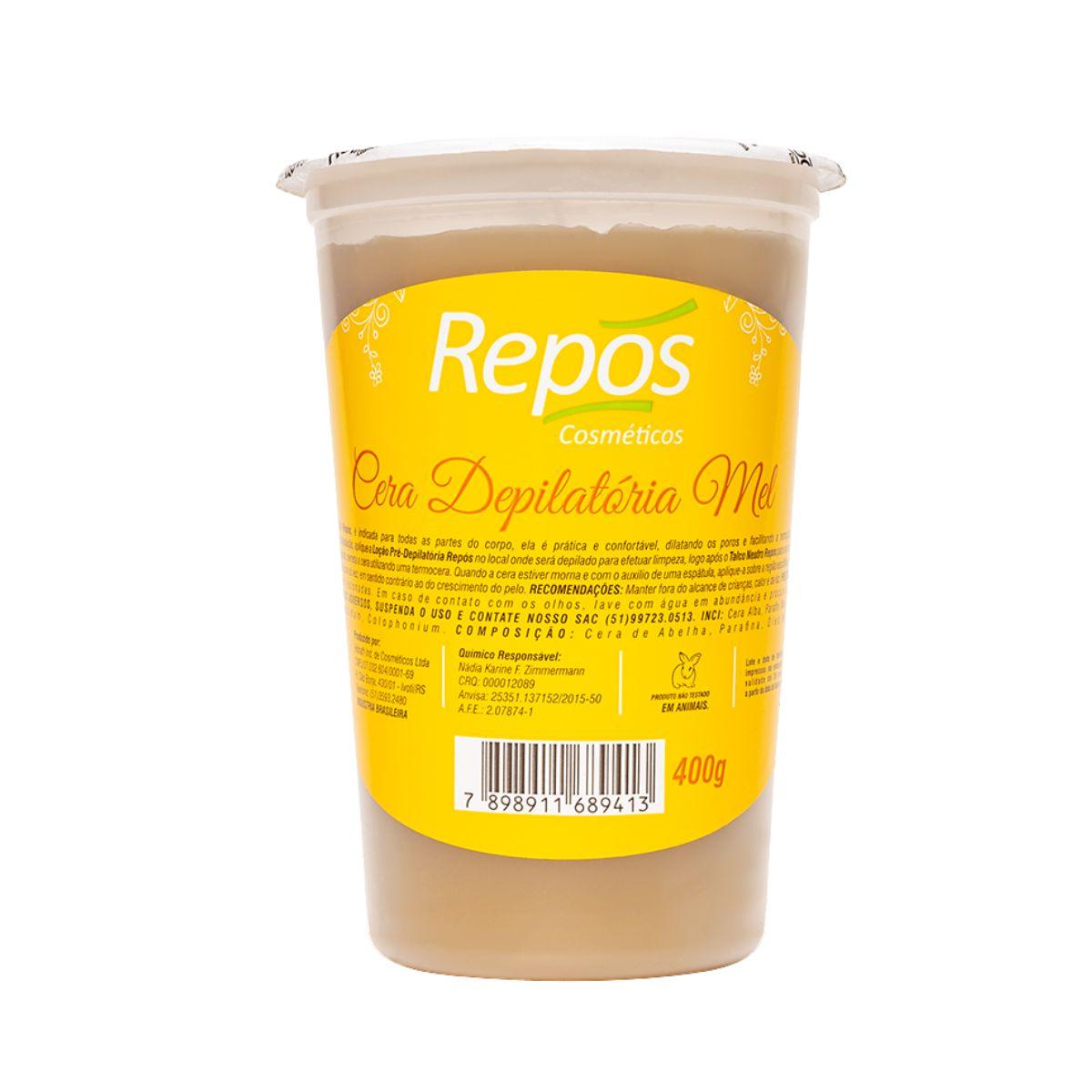 CERA DEPILATÓRIA EM POTE MEL REPOS 400G