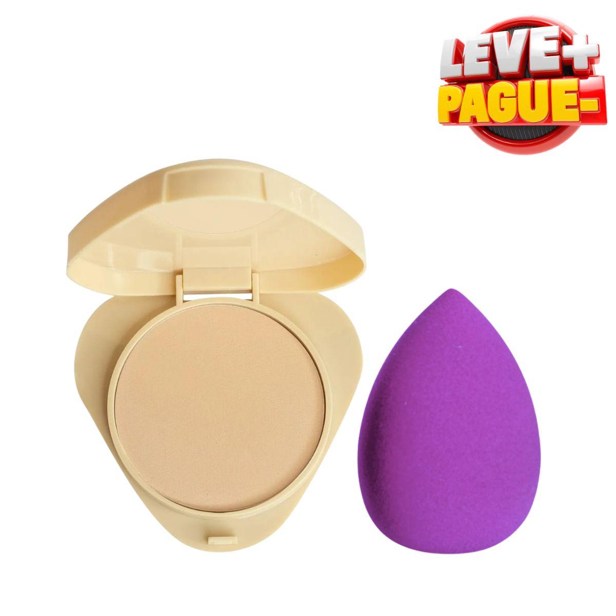 KIT RUBY ROSE PÓ COMPACTO GPF20 + ESPONJA PARA MAQUIAGEM