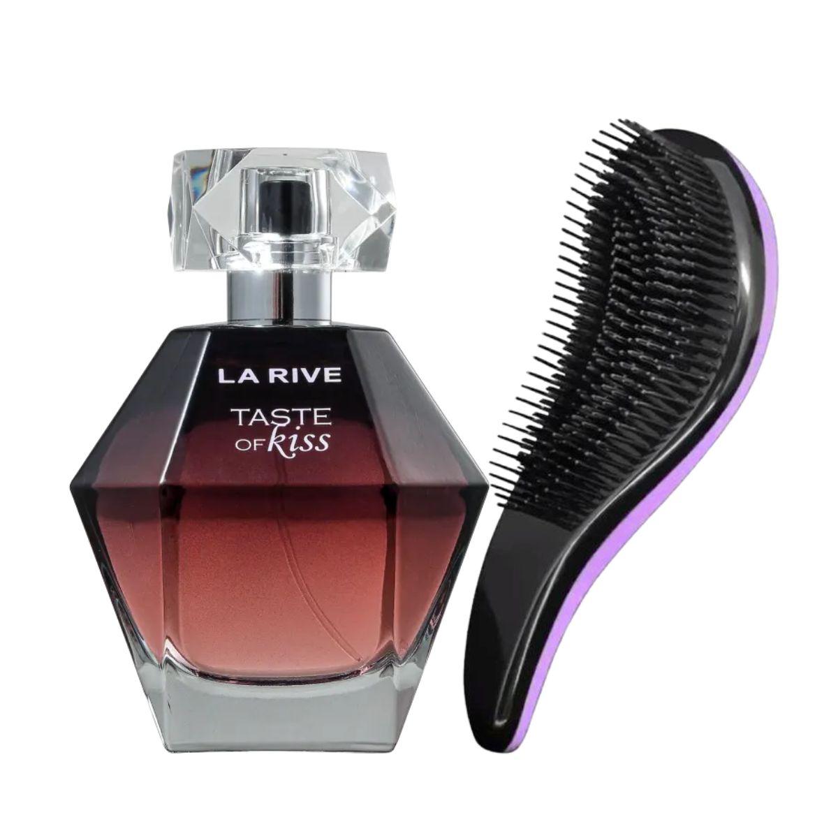 KIT LA RIVE PERFUME EDP FEMININO TASTE OFF KISS 100ML + ESCOVA MÁGICA ANTI FRIZZ