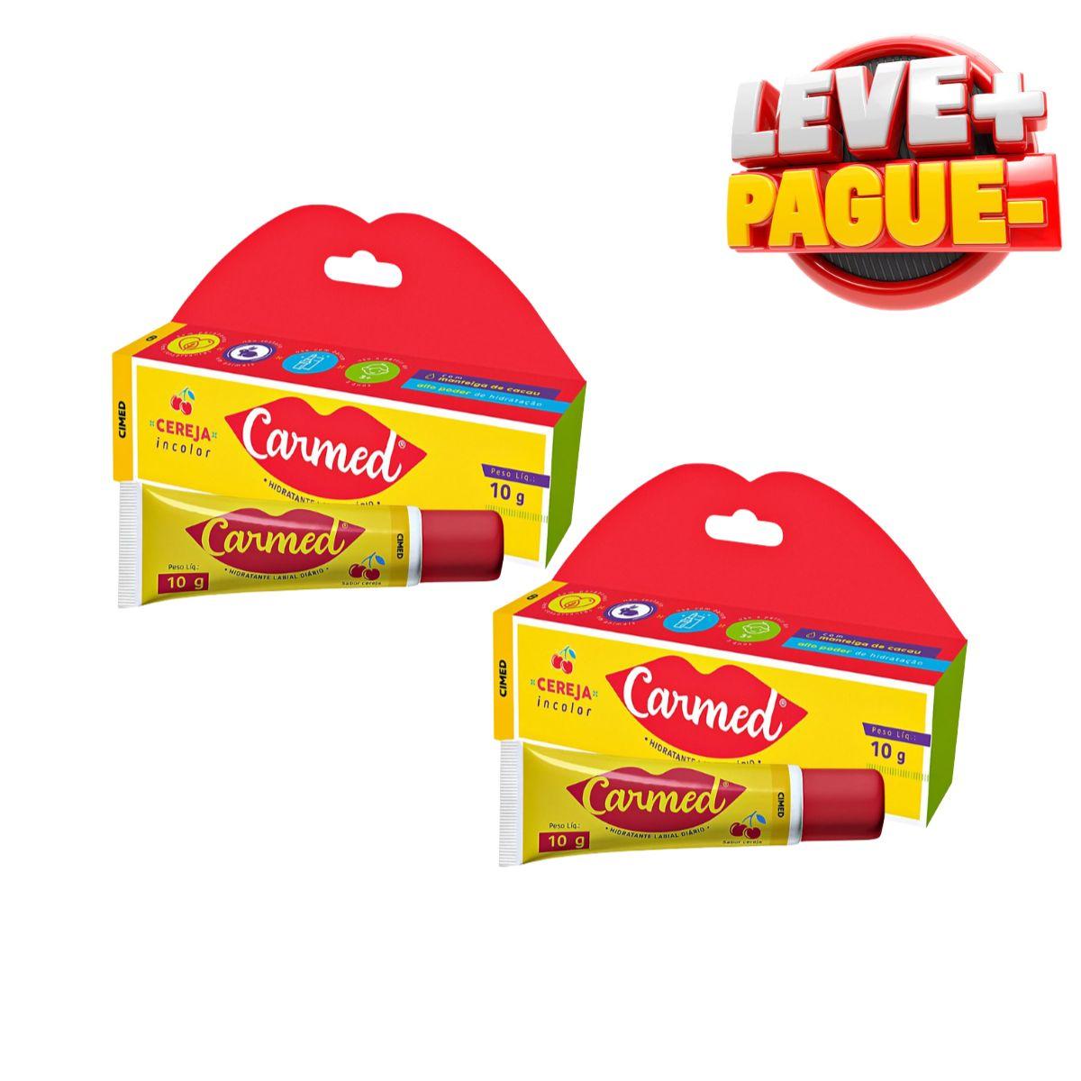 HIDRATANTES LABIAIS CARMED LEVE + PAGUE - CEREJA 10G