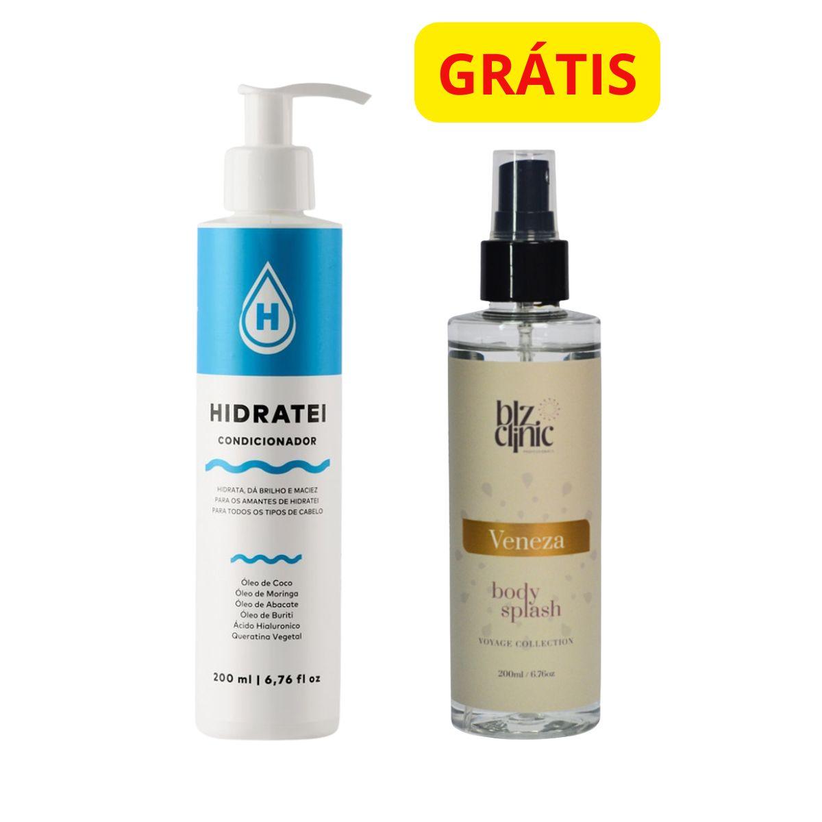 KIT HIDRATEI CONDICIONADOR HIDRATANTE 200ML + GRÁTIS BODY SPLASH BLZ CLINIC VENE