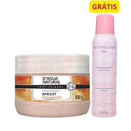 KIT DAGUA NATURAL CREME APRICOT MÉDIA ABRASÃO 300G + GRÁTIS DESODORANTE AEROSOL 