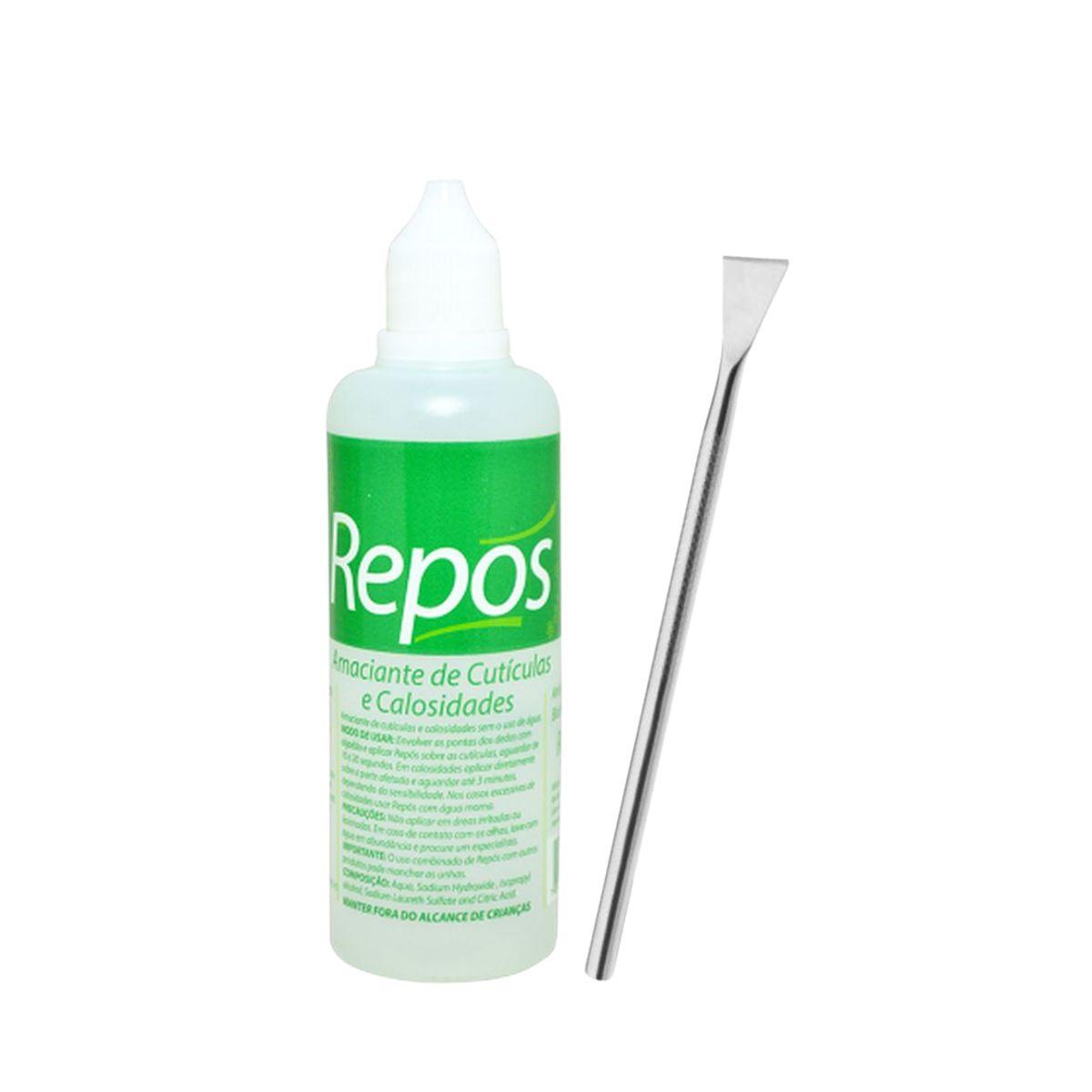KIT REPOS  AMACIANTE LÍQUIDO DE CUTÍCULAS E CALOSIDADES 120ML + BISTURI RASKALO