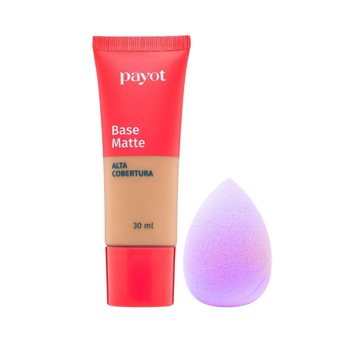 KIT PAYOT BASE MATTE COR 04 30ML + ESPONJA