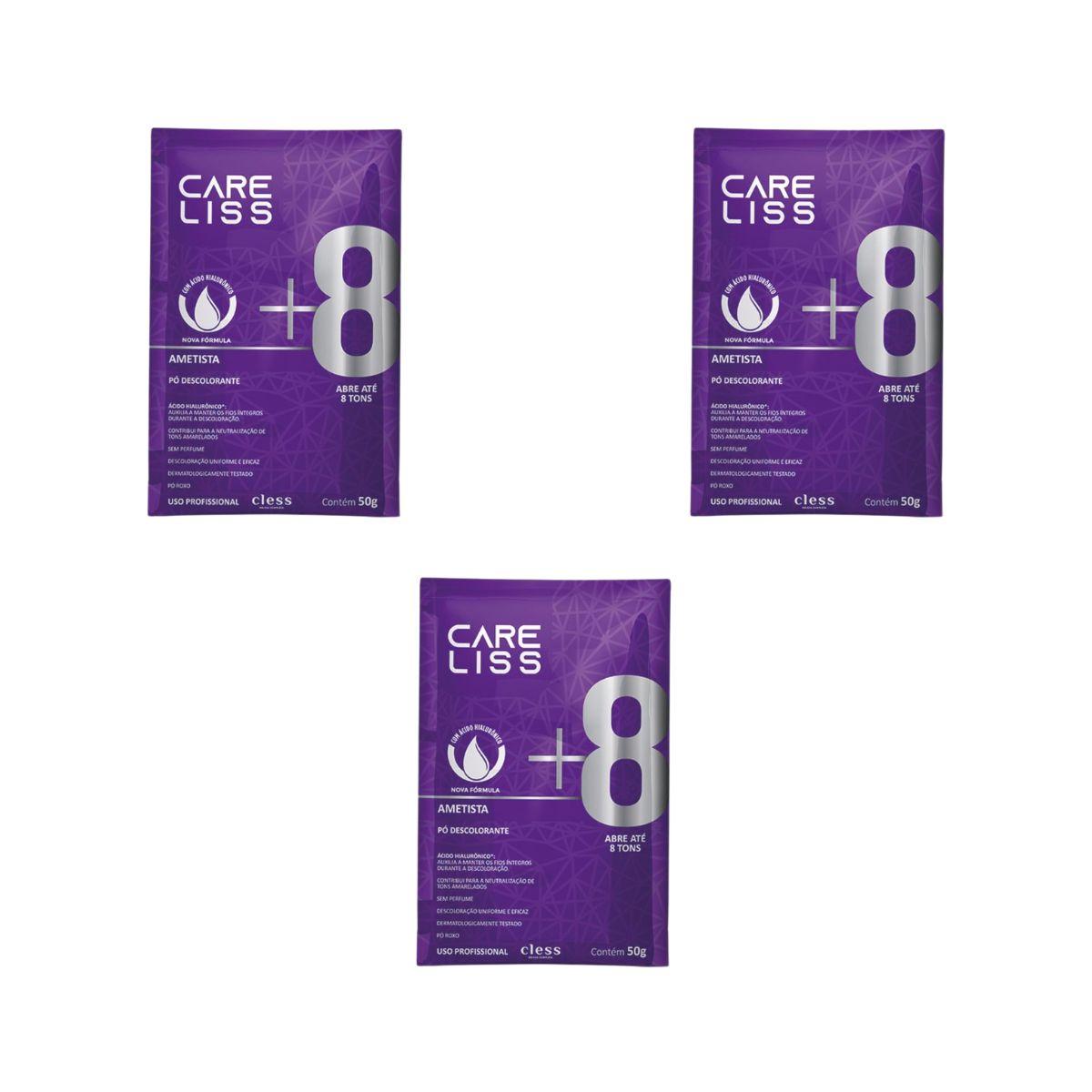 KIT CARE LISS 3 PÓS DESCOLORANTE AMETISTA 50G