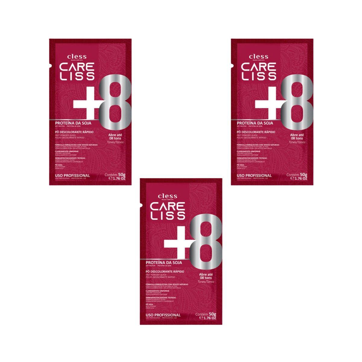 KIT CARE LISS 3 PÓS DESCOLORANTES PROTEINA DE SOJA 50G