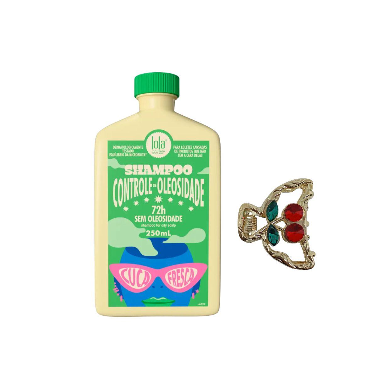 SHAMPOO CONTROLE DE OLEOSIDADE CUCA FRESCA LOLA COSMETICS 250ML COM ACESSÓRIO DE