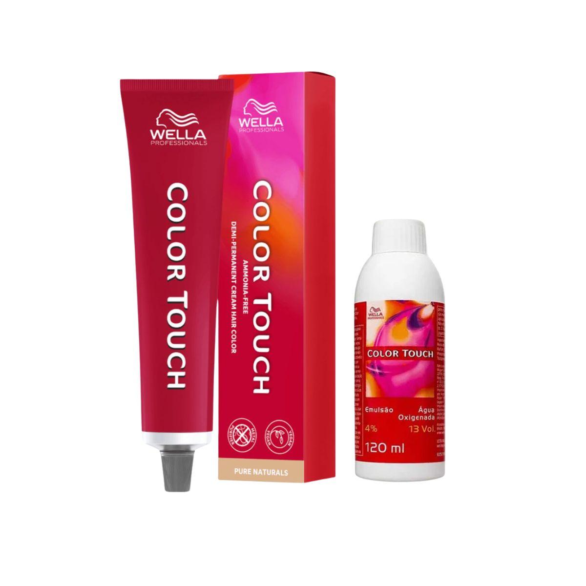 KIT 1 TONALIZANTE COLOR TOUCH 3.0 CASTANHO ESCURO WELLA PROFISSIONALS 60G + EMUL