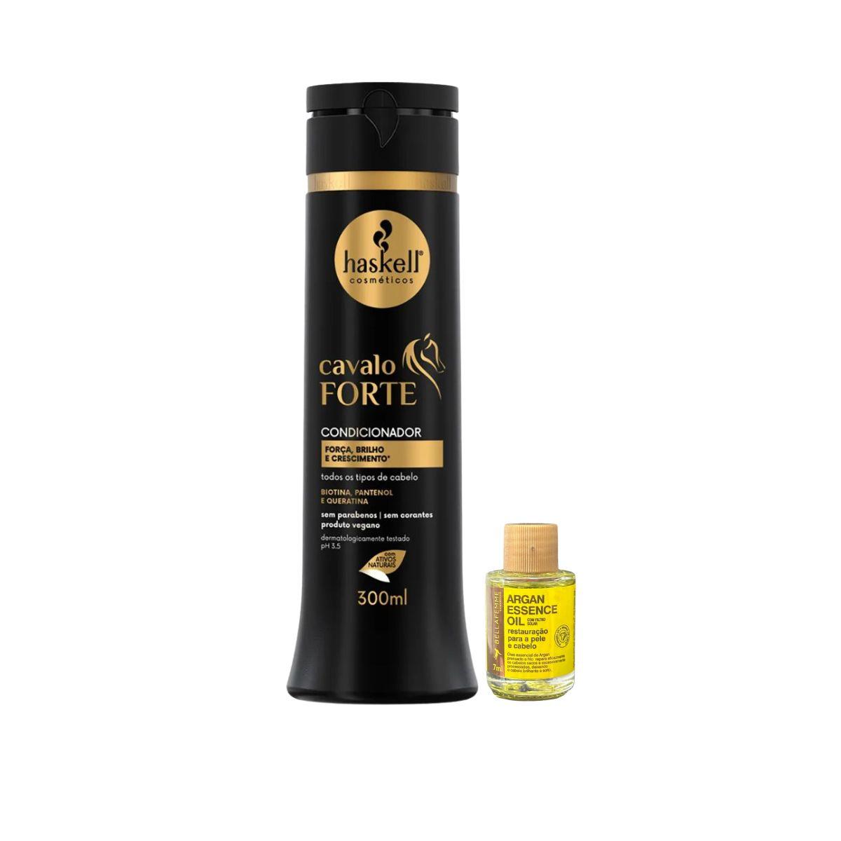 CONDICIONADOR CAVALO FORTE HASKELL 300ML COM ÓLEO BELLA FEMME 7ML
