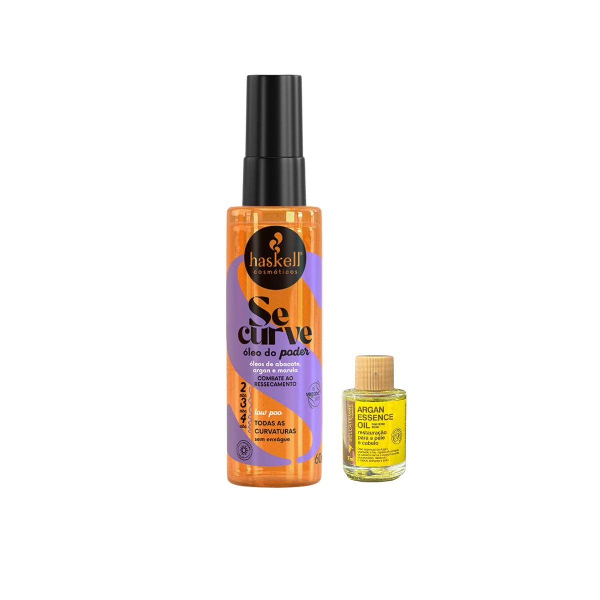 ÓLEO DO PODER SE CURVE HASKELL 60ML COM ÓLEO BELLA FEMME 7ML