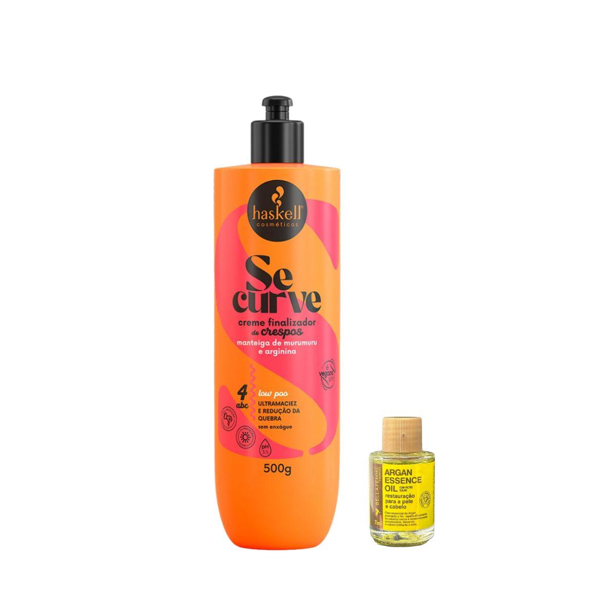 CREME FINALIZADOR DE CRESPOS SE CURVE HASKELL 500ML COM ÓLEO BELLA FEMME 7ML