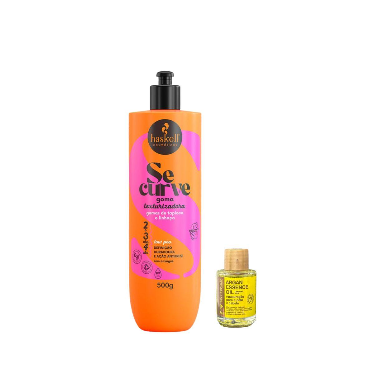 GOMA TEXTURIZADORA SE CURVE HASKELL 500G COM ÓLEO BELLA FEMME 7ML