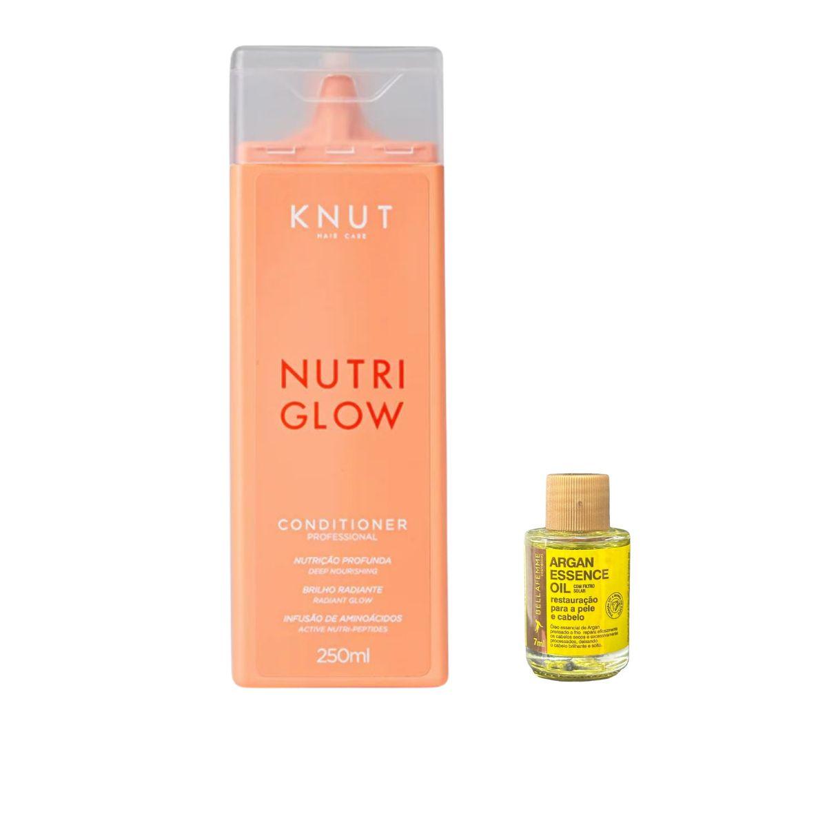 KIT KNUT CONDICIONADOR NUTRIGLOW 250ML COM ÓLEO 7ML