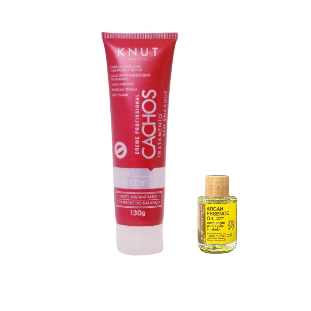 KIT KNUT LEAVE-IN HAIR REMEDY CACHOS KNUT 130G COM OLEO