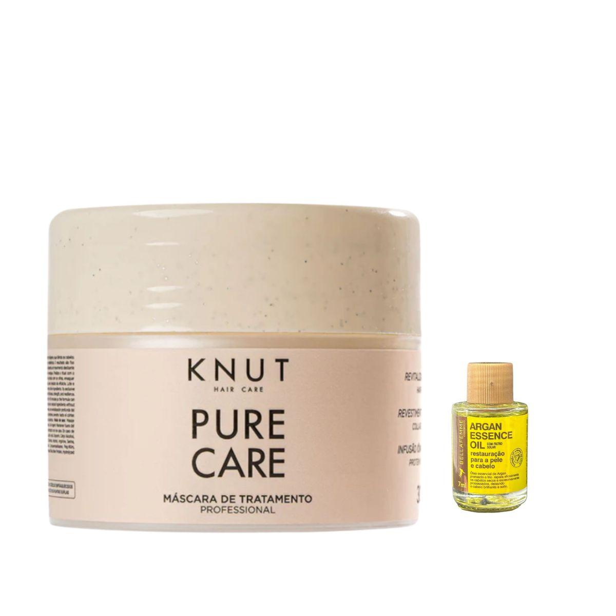 KIT KNUT MÁSCARA PURE CARE 300G COM ÓLEO 7ML