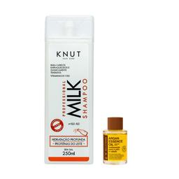 KIT KNUT SHAMPOO MILK 250ML COM ÓLEO 7ML