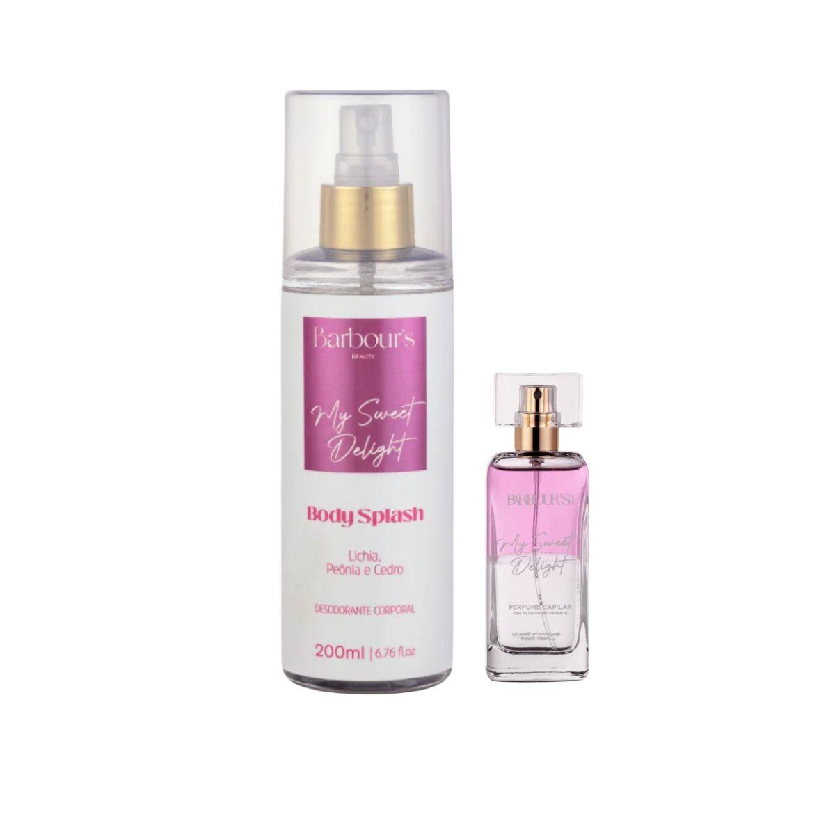 KIT BODY SPLASH MY SWEET DELIGHT BARBOURS 200ML COM PERFUME CAPILAR MY SWEET DEL
