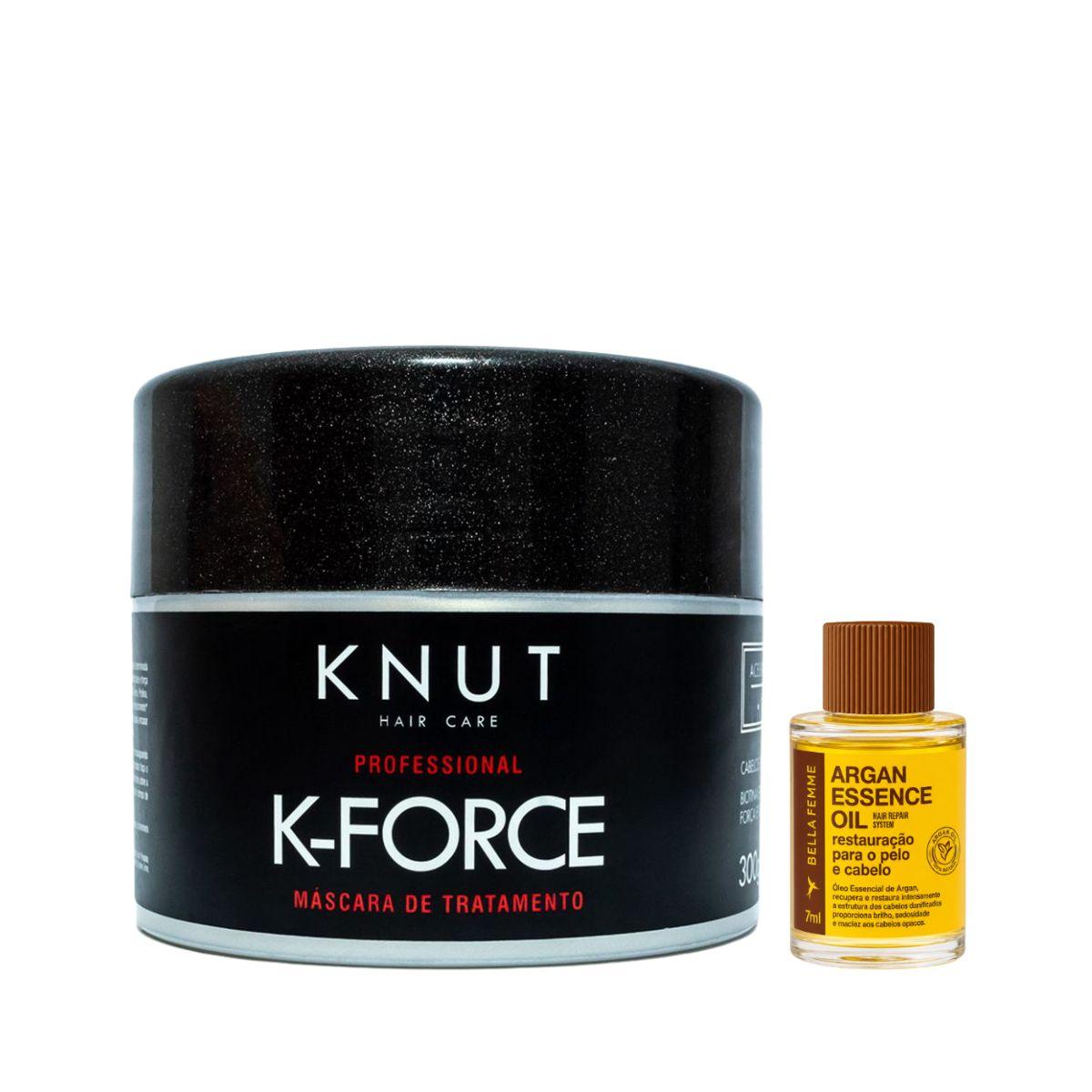 KIT KNUT MÁSCARA K-FORCE KNUT 300G COM ÓLEO 7ML