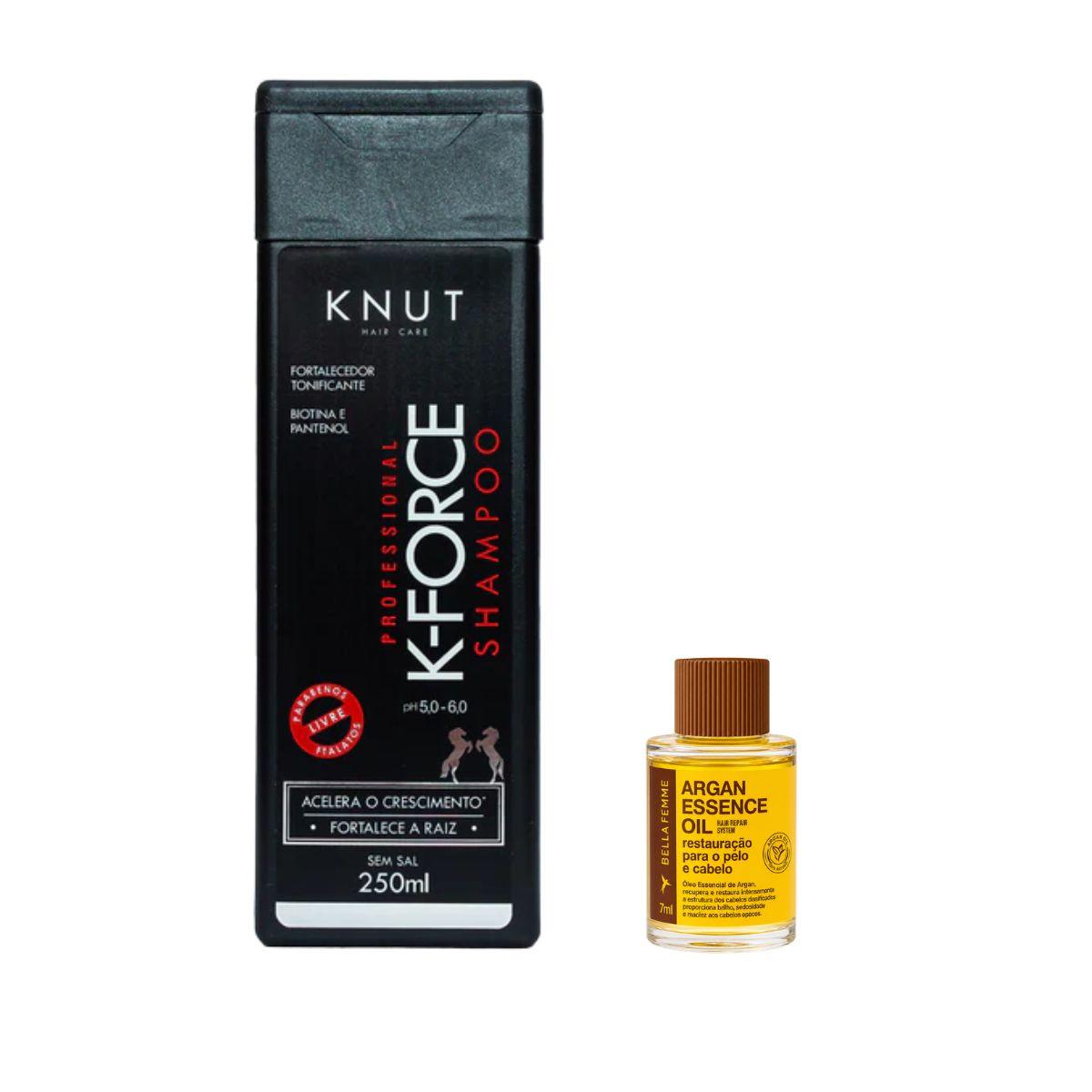KIT KNUT SHAMPOO K-FORCE KNUT 250ML COM ÓLEO 7ML