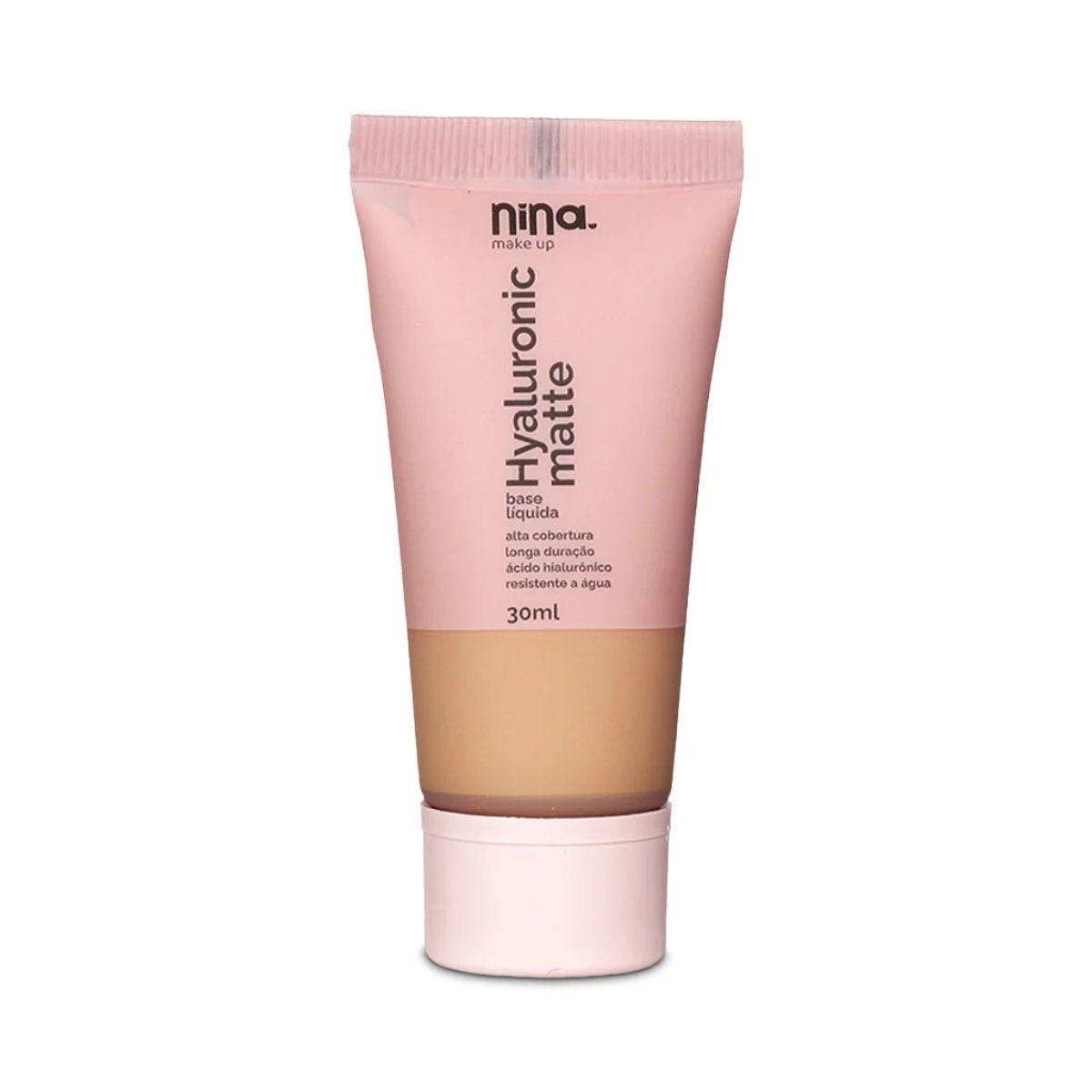 BASE LÍQUIDA HYALURONIC MATTE COR 2 NINA MAKEUP