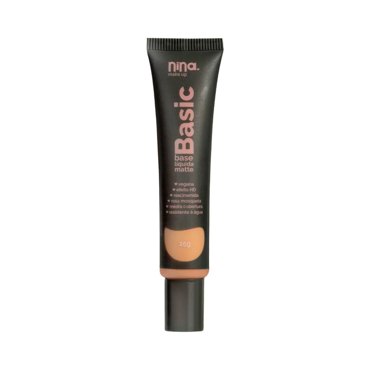 BASE LÍQUIDA MATTE BASIC COR 6 NINA MAKEUP