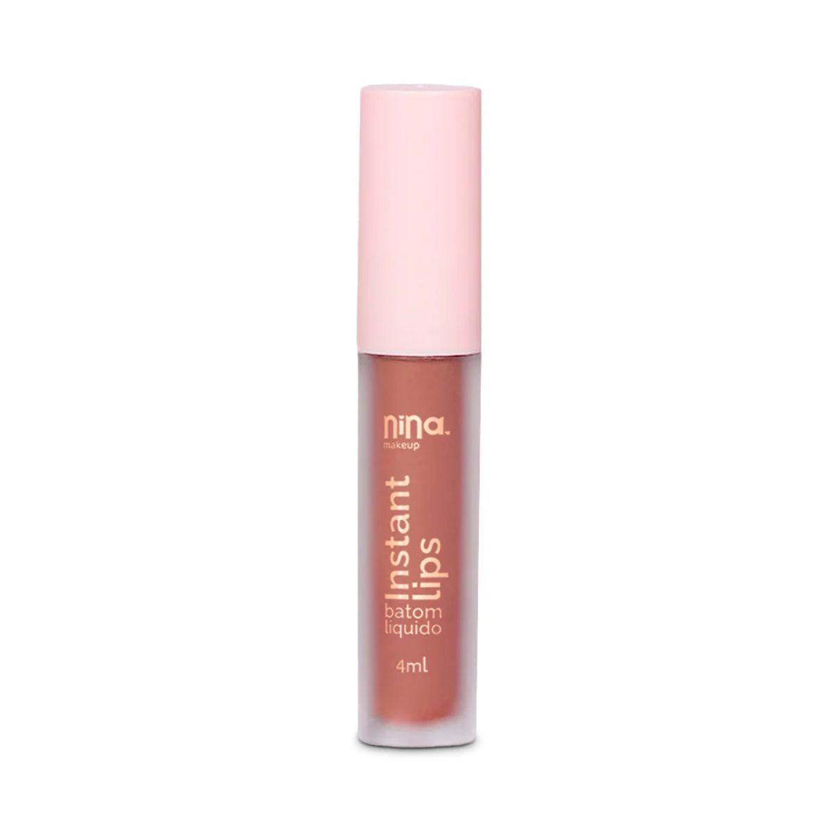 BATOM LÍQUIDO MATTE INSTANT LIPS ESSÊNCIA NINA MAKEUP