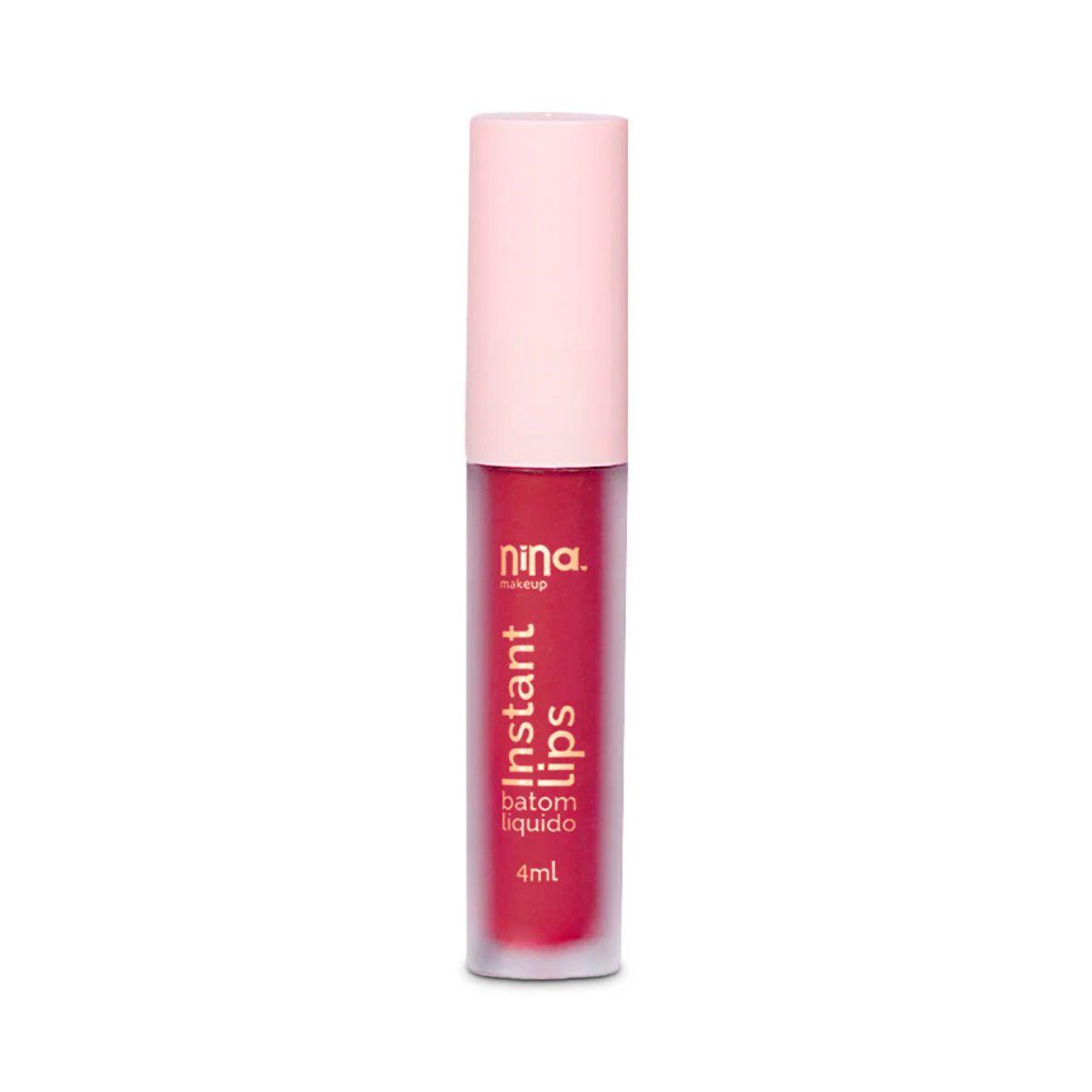BATOM LÍQUIDO MATTE INSTANT LIPS INFINITO NINA MAKEUP